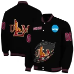 personalized louisiana monroe warhawks claw shred black varsity jacket best selling