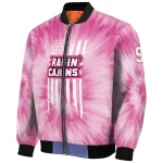 personalized louisiana ragin cajuns pink tie dye pink bomber jacket best selling