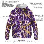 personalized lsu tigers brushstroke pattern purple windbreaker jacket best selling