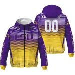 personalized lsu tigers pattern layers purple windbreaker jacket best selling