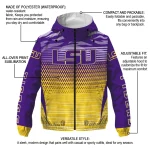personalized lsu tigers pattern layers purple windbreaker jacket best selling