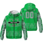 personalized marshall thundering herd cat eyes green windbreaker jacket best selling