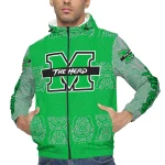 personalized marshall thundering herd cat eyes green windbreaker jacket best selling