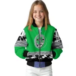 personalized marshall thundering herd circle skull green black bomber jacket best selling