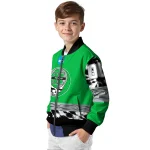 personalized marshall thundering herd circle skull green black bomber jacket best selling