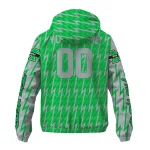 personalized marshall thundering herd lightning strike grid green windbreaker jacket best selling