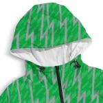 personalized marshall thundering herd lightning strike grid green windbreaker jacket best selling