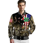 personalized marshall thundering herd patriot deer camouflage varsity jacket best selling