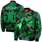 personalized marshall thundering herd skull horde green bomber jacket best selling