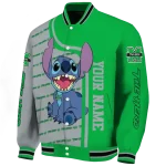 personalized marshall thundering herd stitch laughing green varsity jacket best selling