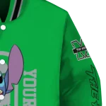personalized marshall thundering herd stitch laughing green varsity jacket best selling