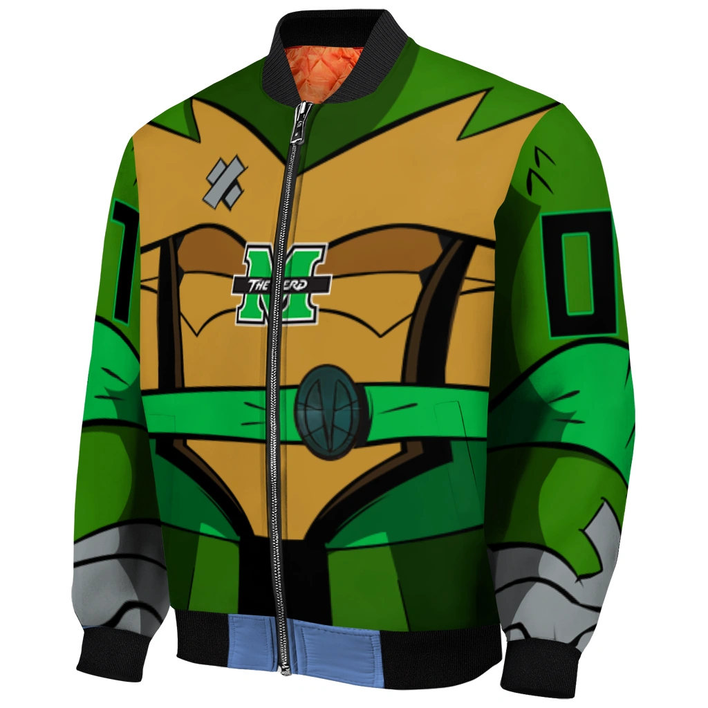 personalized marshall thundering herd turtle armor bomber jacket fashion forward personalized marshall thundering herd turtle armor bomber jacket fashion forward