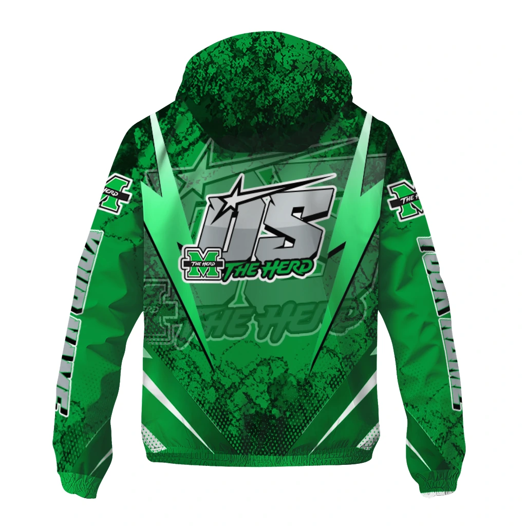 personalized marshall thundering herd us rock star green windbreaker jacket fashion forward personalized marshall thundering herd us rock star green windbreaker jacket fashion forward