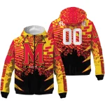 personalized maryland terrapins brick motion red black windbreaker jacket best selling