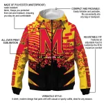 personalized maryland terrapins brick motion red black windbreaker jacket best selling
