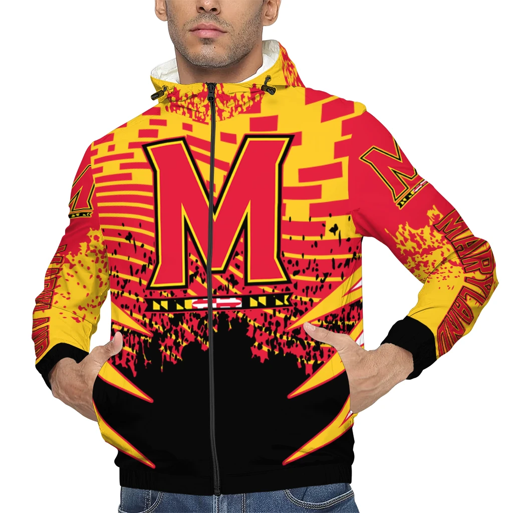 personalized maryland terrapins brick motion red black windbreaker jacket top rated personalized maryland terrapins brick motion red black windbreaker jacket top rated