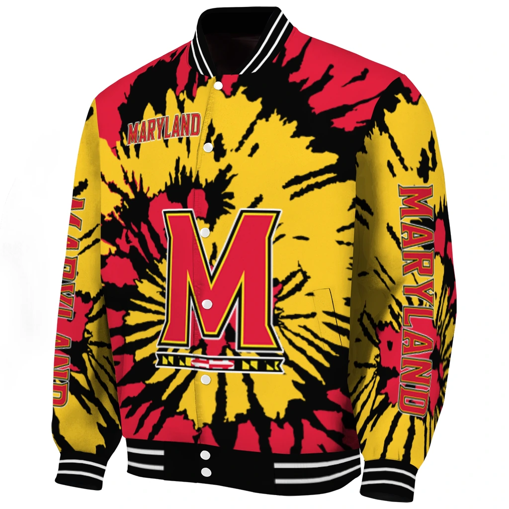 personalized maryland terrapins burst splatter red varsity jacket best selling personalized maryland terrapins burst splatter red varsity jacket best selling