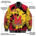 personalized maryland terrapins burst splatter red varsity jacket best selling