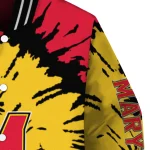personalized maryland terrapins burst splatter red varsity jacket best selling