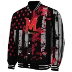 personalized maryland terrapins star stripes red black varsity jacket best selling