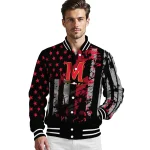 personalized maryland terrapins star stripes red black varsity jacket best selling