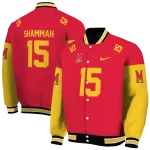 personalized maryland terrapins team patch red varsity jacket best selling