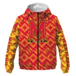 personalized maryland terrapins trellis mesh red windbreaker jacket best selling