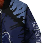 personalized memphis grizzlies burst splatter blue bomber jacket best selling