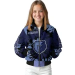 personalized memphis grizzlies burst splatter blue bomber jacket best selling