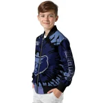 personalized memphis grizzlies burst splatter blue bomber jacket best selling