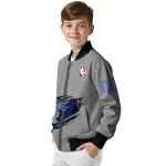 personalized memphis grizzlies claw accent grey bomber jacket best selling
