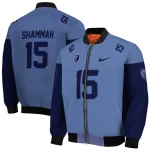 personalized memphis grizzlies team patch blue bomber jacket best selling