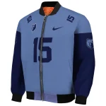 personalized memphis grizzlies team patch blue bomber jacket best selling