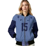 personalized memphis grizzlies team patch blue bomber jacket best selling