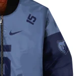 personalized memphis grizzlies team patch blue bomber jacket best selling