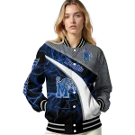personalized memphis tigers electric flash blue varsity jacket best selling