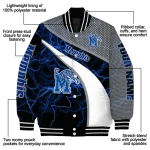 personalized memphis tigers electric flash blue varsity jacket best selling