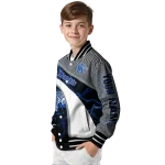 personalized memphis tigers electric flash blue varsity jacket best selling