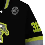 personalized memphis tigers heartbeat accent black green varsity jacket best selling