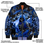 personalized memphis tigers skull horde blue bomber jacket best selling
