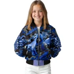 personalized memphis tigers skull horde blue bomber jacket best selling