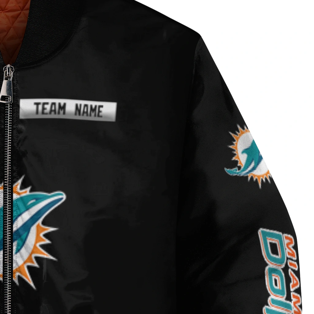 personalized miami dolphins american flag skull black bomber jacket premium grade personalized miami dolphins american flag skull black bomber jacket premium grade