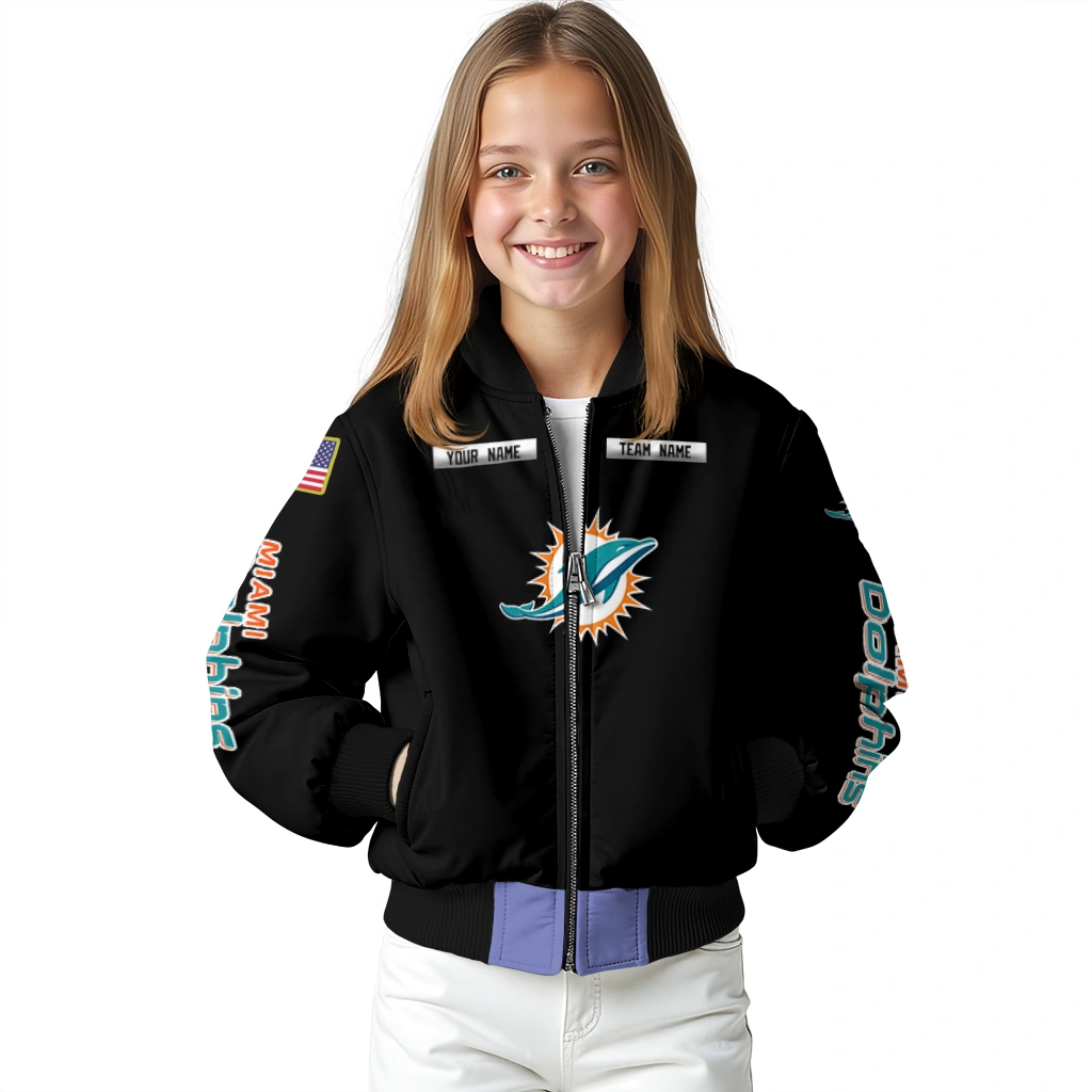 personalized miami dolphins american flag skull black bomber jacket top rated personalized miami dolphins american flag skull black bomber jacket top rated