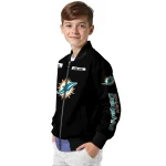 personalized miami dolphins american flag skull black bomber jacket best selling
