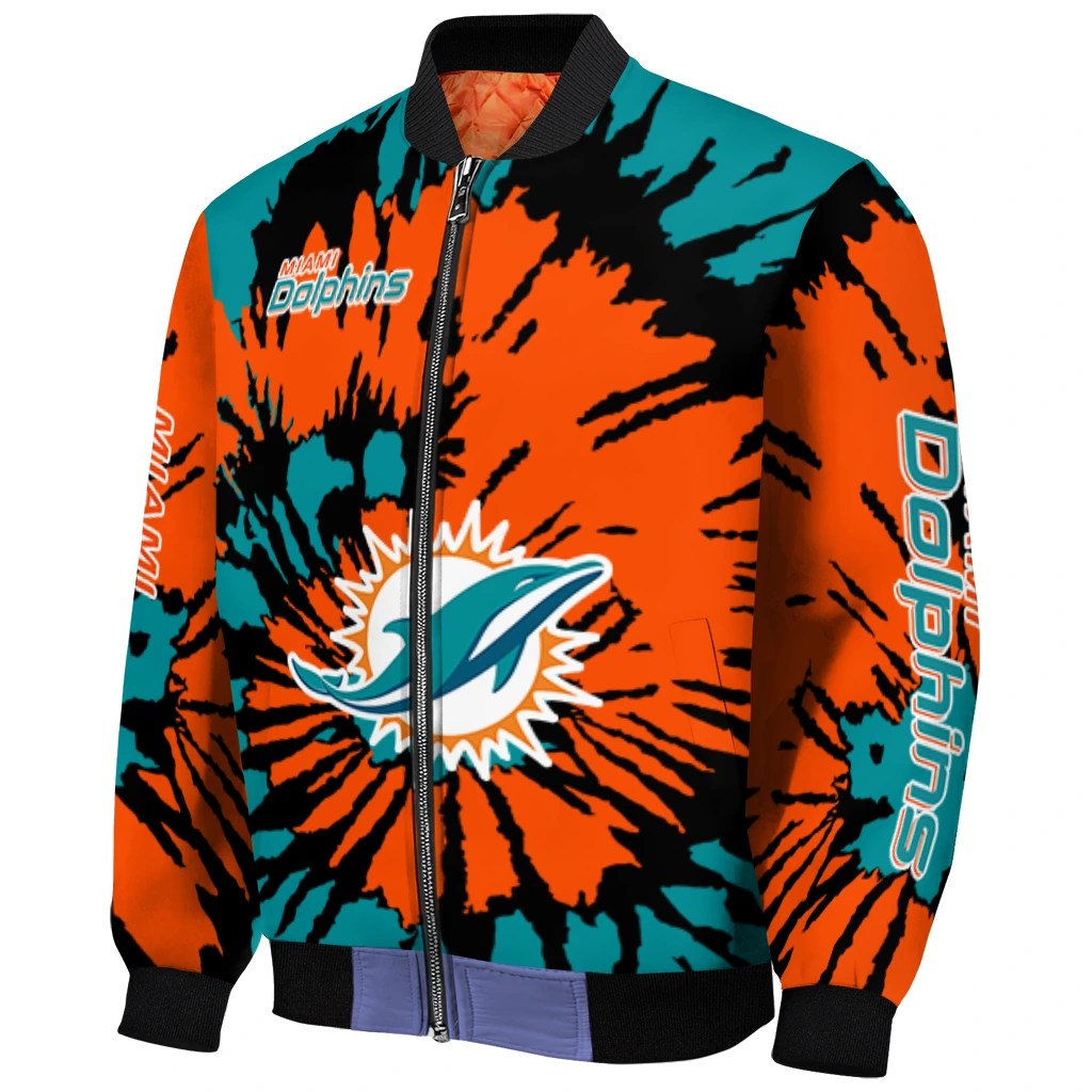 personalized miami dolphins burst splatter aqua bomber jacket fashion forward personalized miami dolphins burst splatter aqua bomber jacket fashion forward