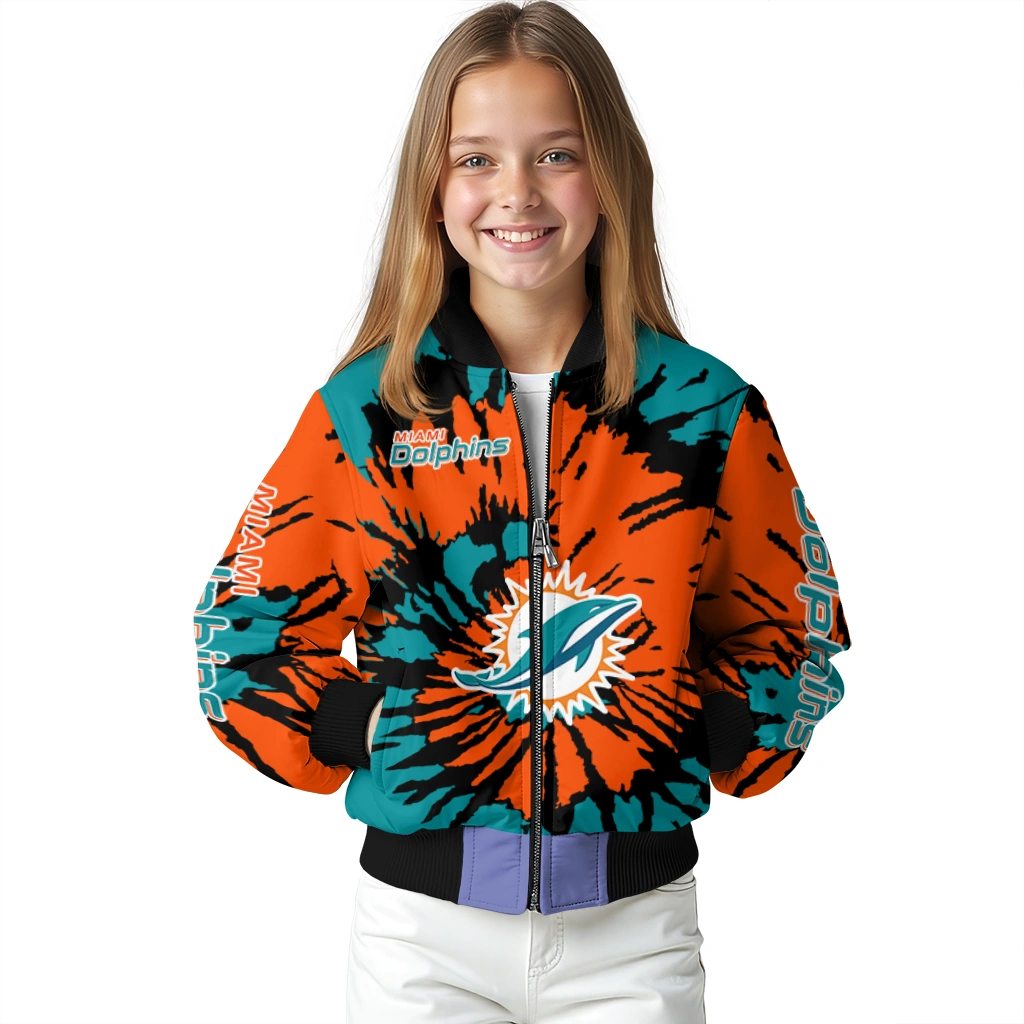 personalized miami dolphins burst splatter aqua bomber jacket top rated personalized miami dolphins burst splatter aqua bomber jacket top rated