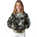 personalized miami dolphins camouflage skull camouflage varsity jacket best selling