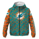 personalized miami dolphins trellis mesh aqua windbreaker jacket best selling