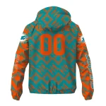 personalized miami dolphins trellis mesh aqua windbreaker jacket best selling