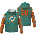 personalized miami dolphins trellis mesh aqua windbreaker jacket best selling